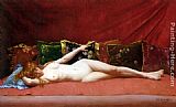 Femme nue allongee by Edmond Grandjean